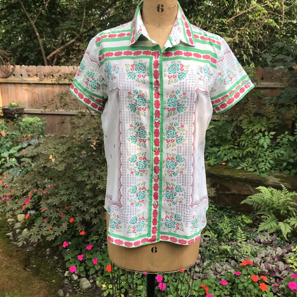 Vintage Look Printed Shirt